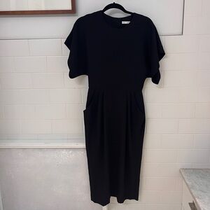 & Other Stories Short Sleeve Black Dress Size 4
